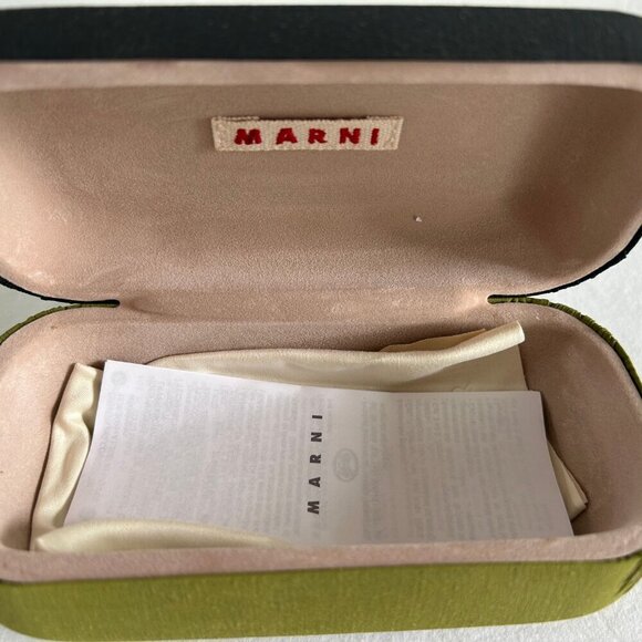 Marni Shield Sunglasses Wraparound Brown Oversized Avant Garde Unisex main image 8
